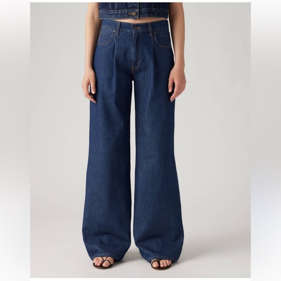 Levi's Denim - Levi’s Premium Baggy Dad Wide Leg Jeans - Dark Wash Sz 29